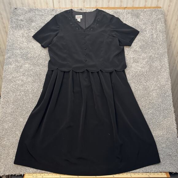 Vintage 90s Main Street Classics Dress 3X Victorian Romantic Goth Evening Wear - Picture 1 of 8